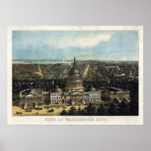 U.S. Capitol, 1871 (Sachse) BigMapBlog.com Poster