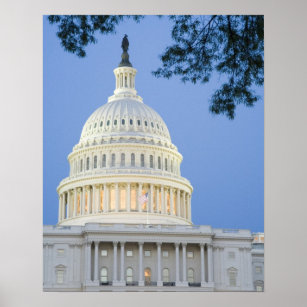 U.S. Capitol at dusk, Washington D.C. (District Poster