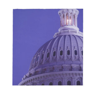 U.S Capitol at dusk with light in dome on Notepad