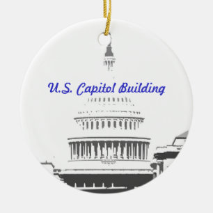 U.S. Capitol Dome, Washington D.C. Ceramic Tree Decoration