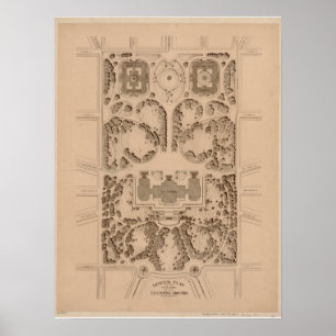 U.S. Capitol Grounds Architectural Plans (1874) Poster