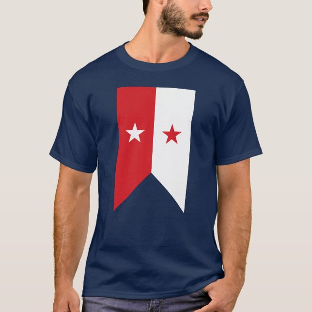 U.S. Cavalry Guidon Pennant Vertical - Sheridan T-Shirt (Front)
