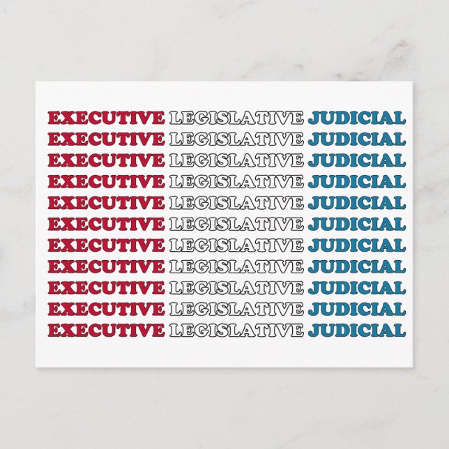 U.S. Checks & Balances Postcard (Front)