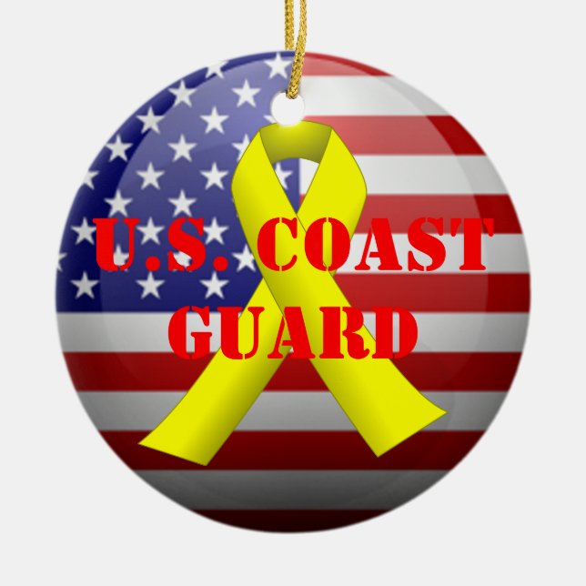 U.S. Coast Guard Ceramic Tree Decoration (Front)