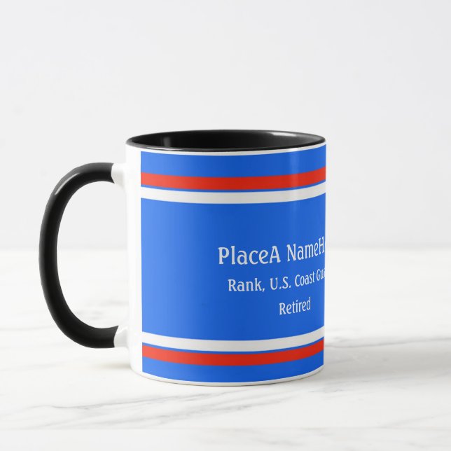 U.S. Coast Guard Defence emblem personalise Mug (Left)