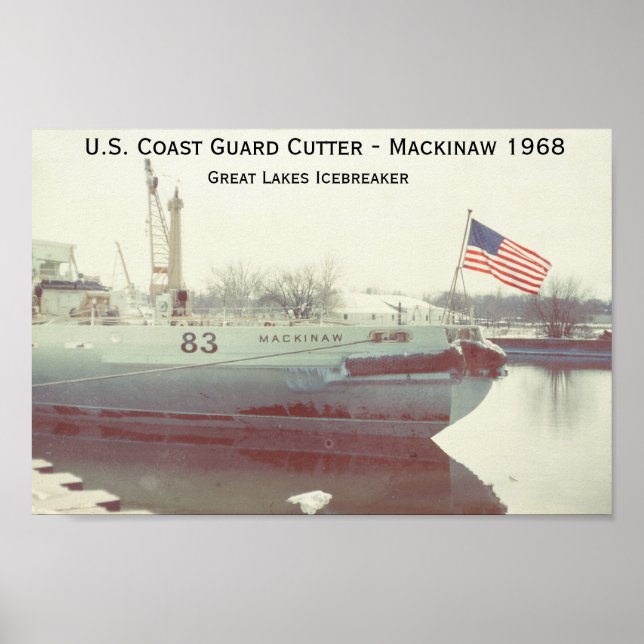 U.S Coast Guard Mackinaw Icebreaker Poster (Front)