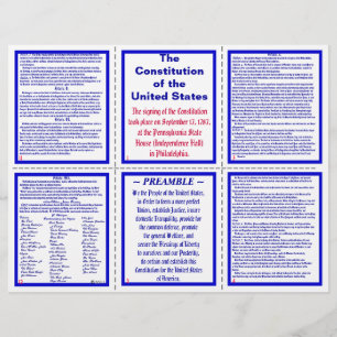 U.S. Constitution Pocket Pamphlet / Bookmark Flyer