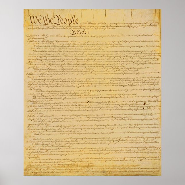 U.S. Constitution Poster (Front)