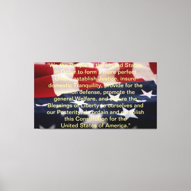 U.S. Constitution: Preamble Canvas Print (Front)