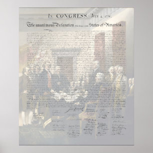 U.S. Declaration of Independence / Signing Of Poster