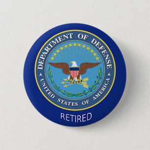 U.S. Defence Department Retired 6 Cm Round Badge