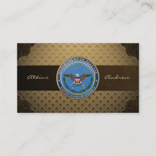 U.S. Department of Defence (DOD) Emblem [3D] Business Card