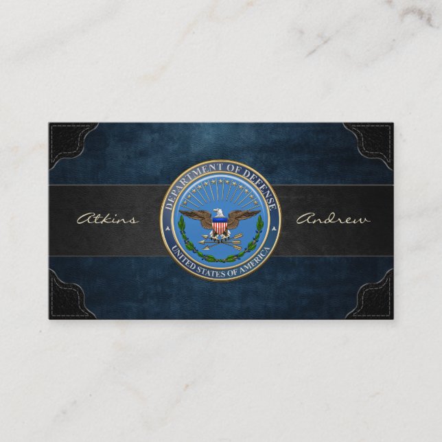 U.S. Department of Defence (DOD) Emblem [3D] Business Card (Front)