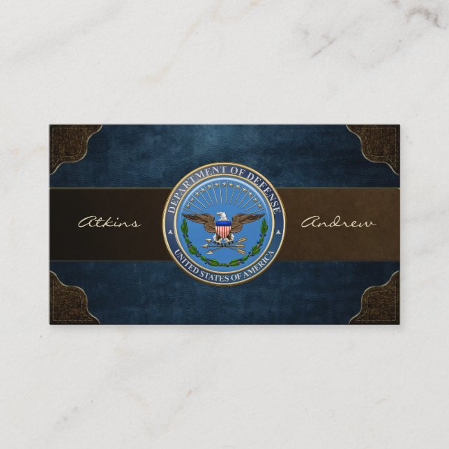 U.S. Department of Defence (DOD) Emblem [3D] Business Card (Front)