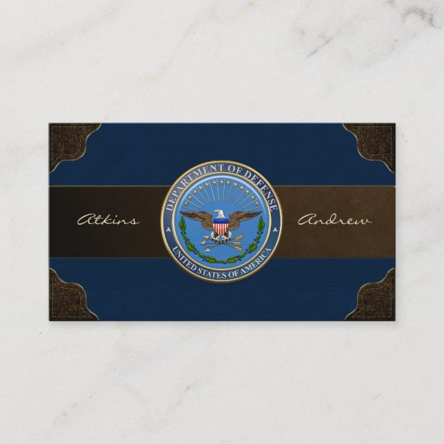 U.S. Department of Defence (DOD) Emblem [3D] Business Card (Front)