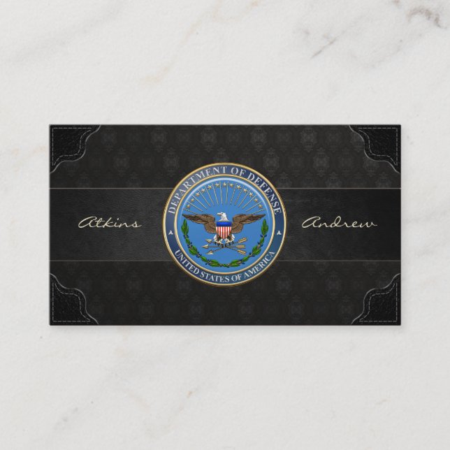 U.S. Department of Defence (DOD) Emblem [3D] Business Card (Front)
