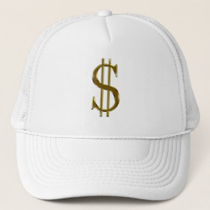 $ U.S.dollar sign gold Trucker Hat