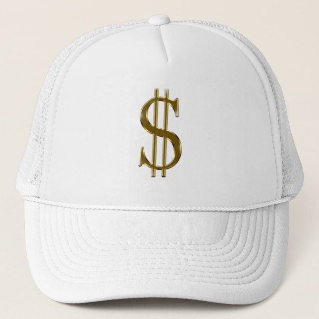 $ U.S.dollar sign gold Trucker Hat (Front)