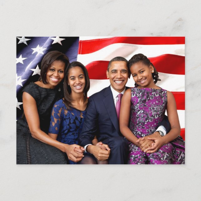 U.S. First Family - The Obamas Postcard (Front)