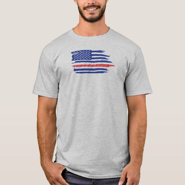 U.S. Flag Cycling T-Shirt (Front)
