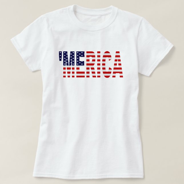 U.S. Flag 'MERICA Shirt (Design Front)