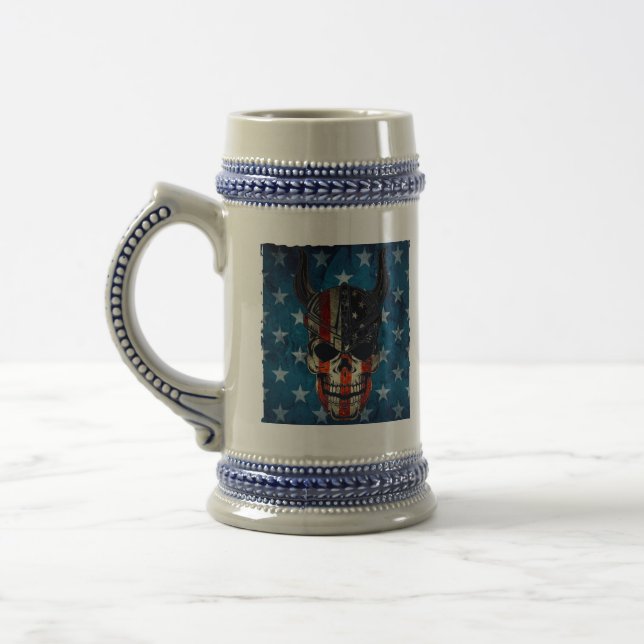 U.S. Flag Patriotic Beer Stein (Left)