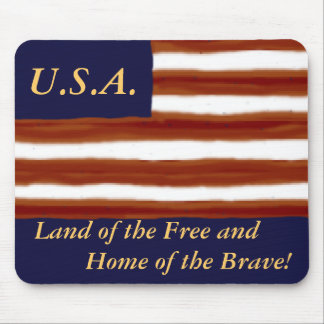 U.S. Flag Personalised Mouse Pad
