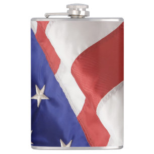 U.S. Flag Vinyl Wrapped Flask, 8 oz. Hip Flask