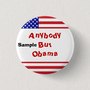 U.S. Flag - Write Your Own Text 3 Cm Round Badge