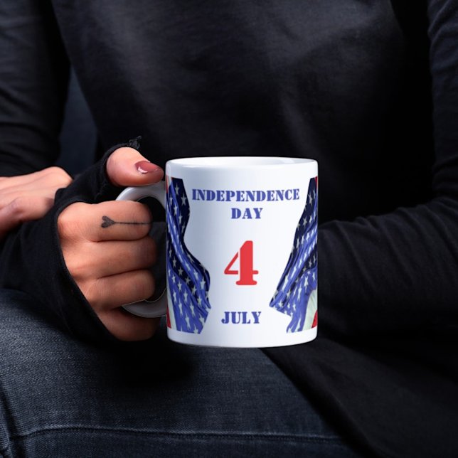 U.S flags for Independence Day, 4th of July  Coffee Mug (Creator Uploaded)