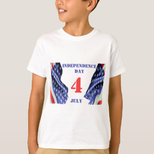 U.S flags for Independence Day, 4th of July T-Shirt
