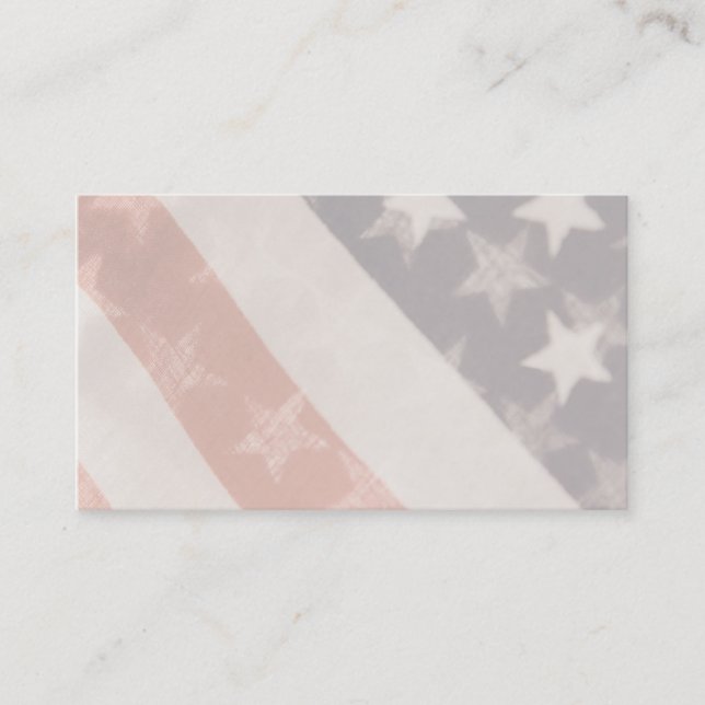 U.S. flags transparent business card (Front)