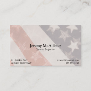 U.S. flags transparent Business Card