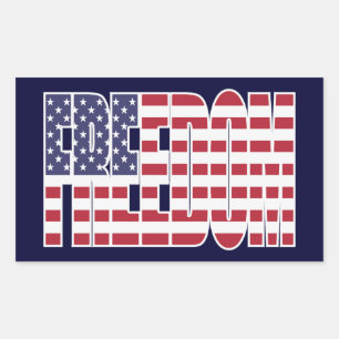 U.S. Freedom Flag Rectangular Sticker