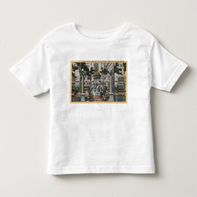 U.S. Grant Hotel, Plaza Park, Fountain View Toddler T-Shirt (Front)