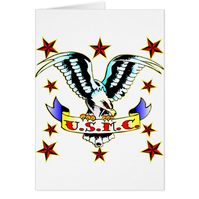 U.S.M.C. Old School Eagle Tattoo 2 (Front)