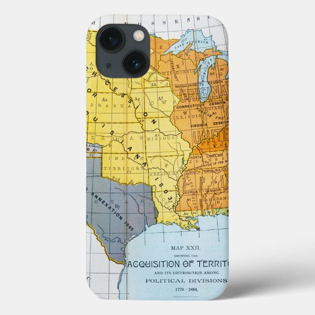 U.S. MAP, 1776-1884 Case-Mate iPhone CASE (Back)