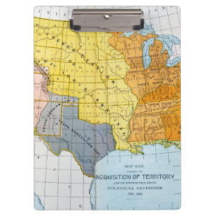 U.S. MAP, 1776-1884 CLIPBOARD