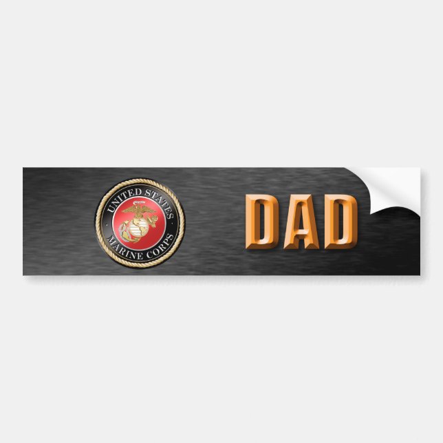 U.S. Marine Corps Dad Bumper Sticker (Front)