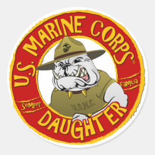 U.S. Marine Corps Daughter Classic Round Sticker