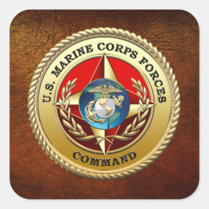 U.S. Marine Corps Forces Command (MARFORCOM) [3D] Square Sticker