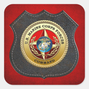U.S. Marine Corps Forces Command (MARFORCOM) [3D] Square Sticker
