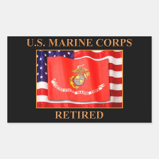 U.S. Marine Corps Your Custom Rectangle Stickers (Front)