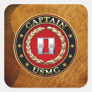 U.S. Marines: Captain (USMC Capt) [3D] Square Sticker