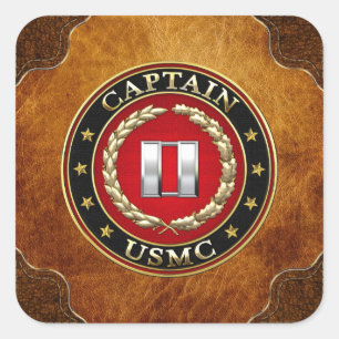 U.S. Marines: Captain (USMC Capt) [3D] Square Sticker