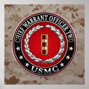 U.S. Marines: Chief Warrant Two (USMC CWO-2) [3D] Poster