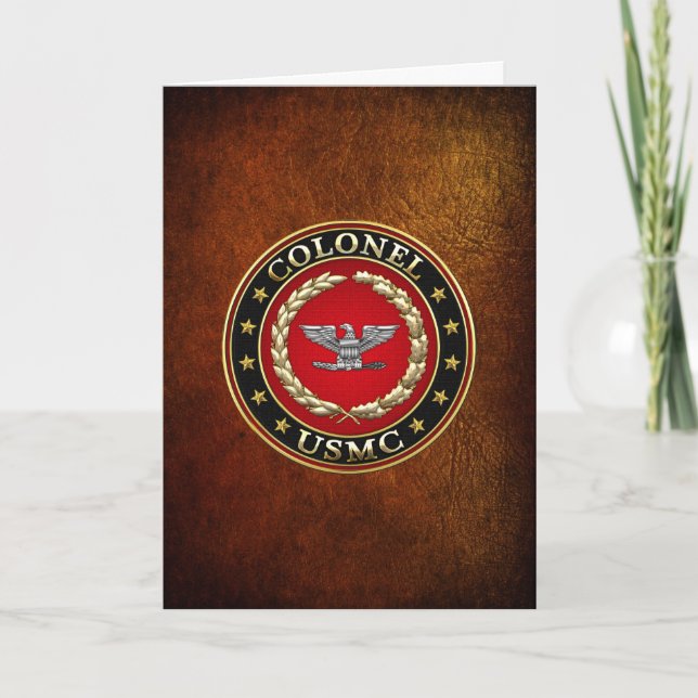 U.S. Marines: Colonel (USMC Col) [3D] Card (Front)