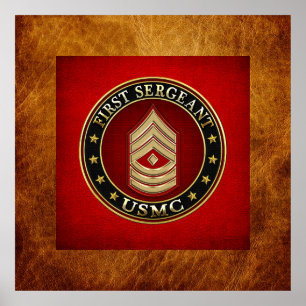 U.S. Marines: First Sergeant (USMC 1stSgt) [3D] Poster