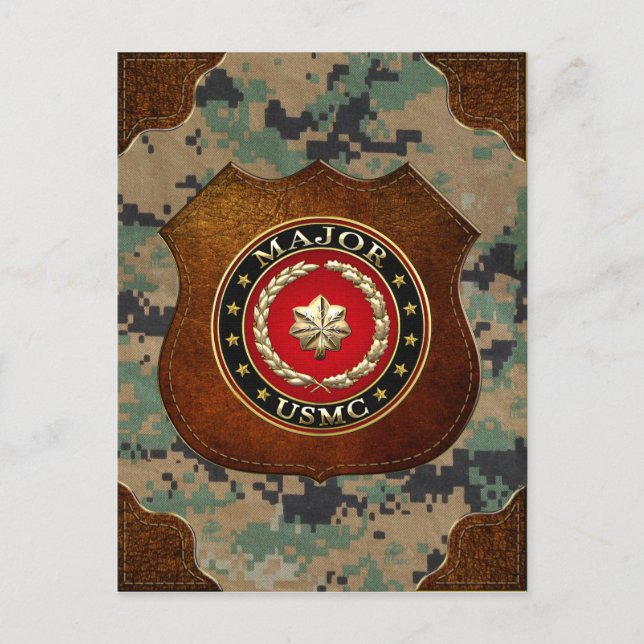 U.S. Marines: Major (USMC Maj) [3D] Postcard (Front)
