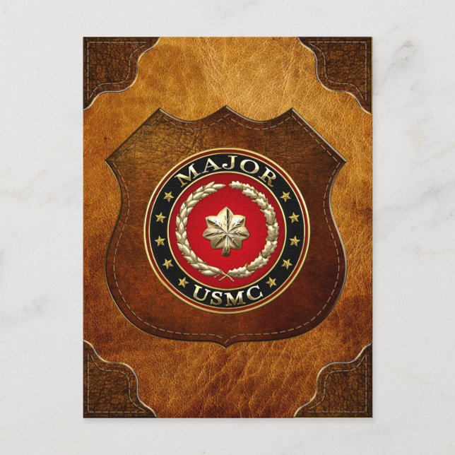 U.S. Marines: Major (USMC Maj) [3D] Postcard (Front)